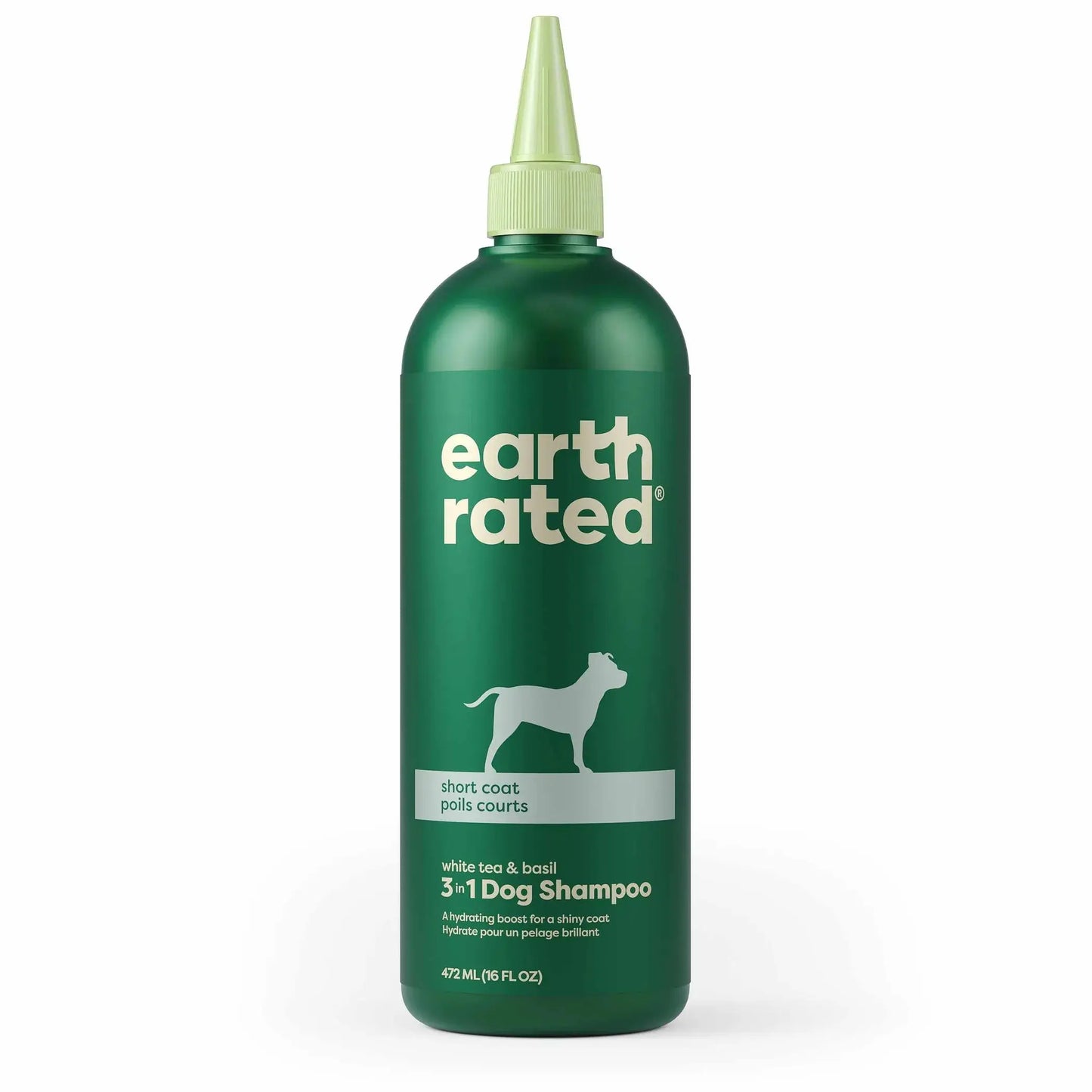 Earth Rated 3 in 1 Dog Shampoo for Short Coat 16Oz - Gentle Formula with Glycerin for Moisturizing & Deodorizing