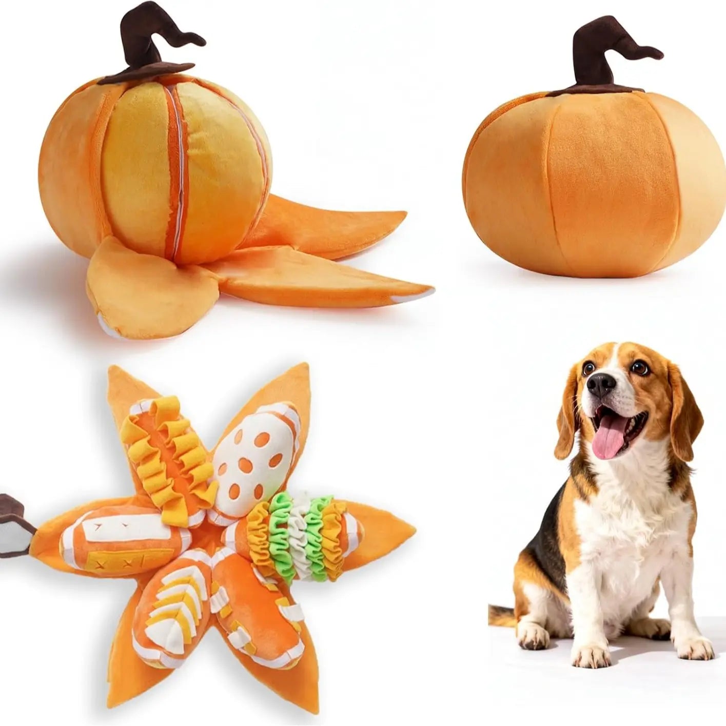 Nocciola 4-In-1 Watermelon Dog Enrichment Toys, 3 Squeaky Slices with a Rind Snuffle Mat for Treats Hunting Fun, Hide and Seek Puzzle Toy for All Breeds Interactive Chew