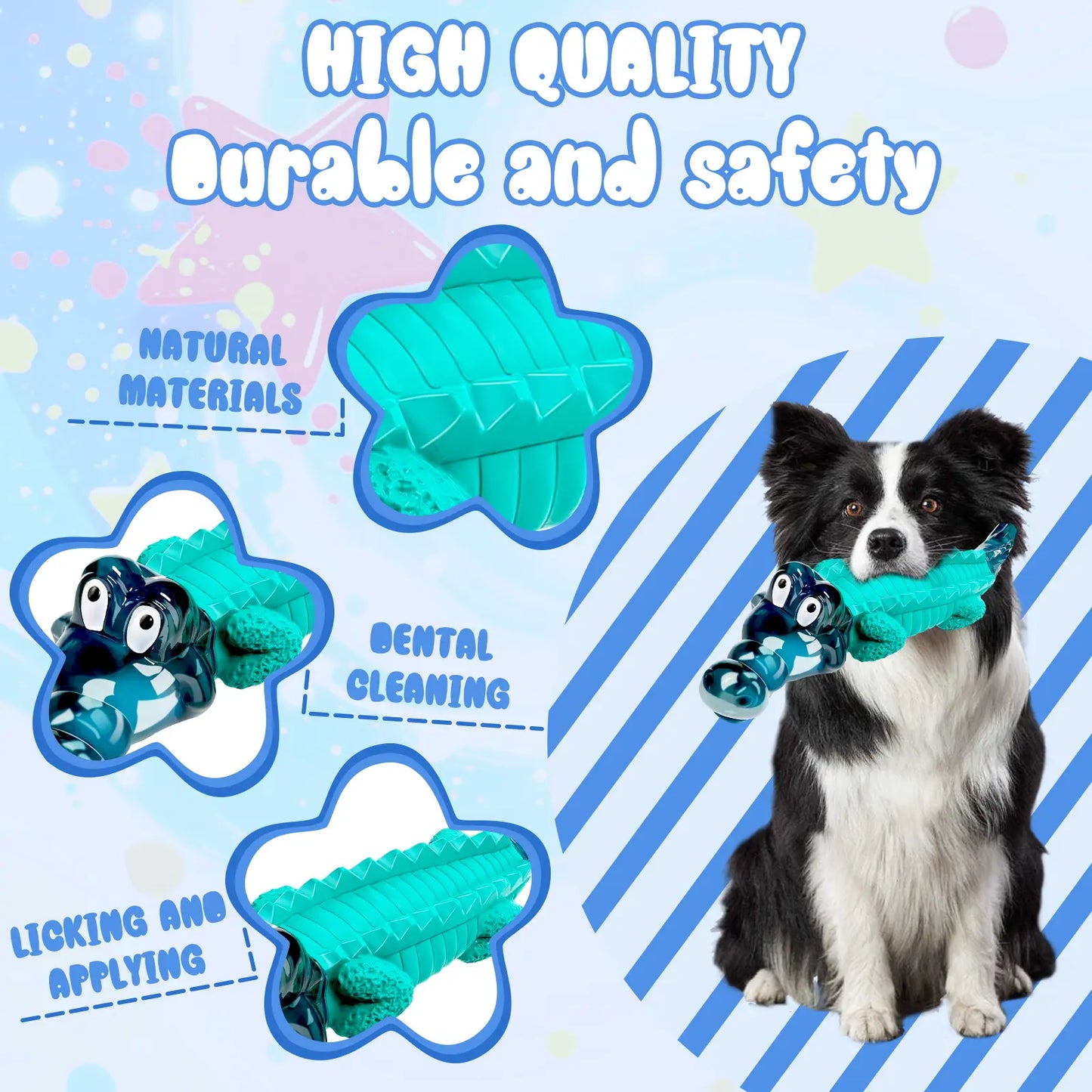 Fuufome Indestructible Dog Chew Toys Forfuufome Aggressive Chewers - Large Alligator Design with Milk Aroma for Large Dogs to Reduce Anxiety and Boredom