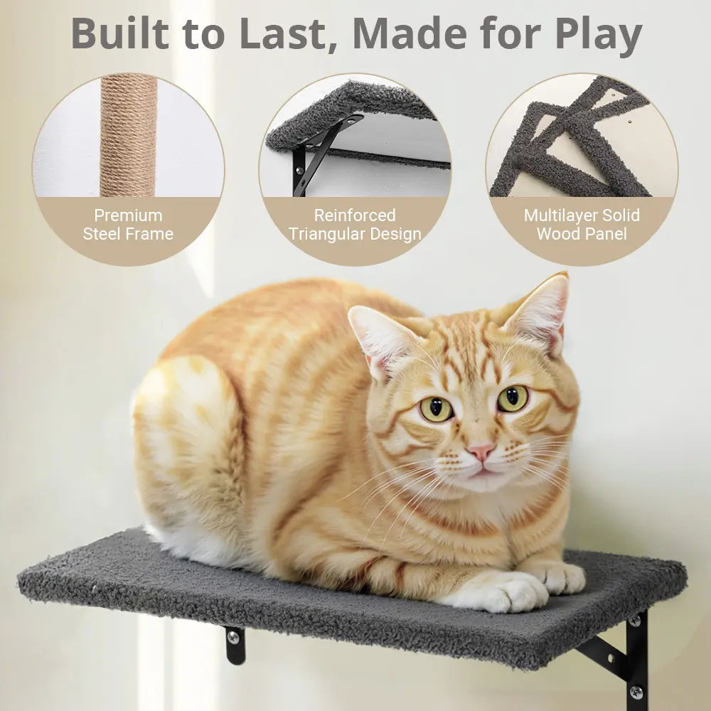 CAVEEN 5 in 1 Cat Climbing Set, Wall Furniture, Cat Wall Shelves Perches Set, Sleeping Playing Lounging Climbing Wall-Mounted Cat Tree House for Multiple Cats, Wall Mounted Cat Climber Set, Dealsforyou, Summerwins, Restock, Dealsforyoudays, DFYD