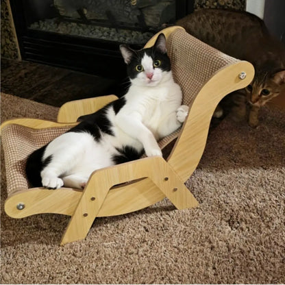 Multi-Functional Cat Scratching Board Rocker Bed, Natural Jute Material for Scratching and Relaxing, Indoor/Outdoor Pet Furniture 53X33X32 Cm