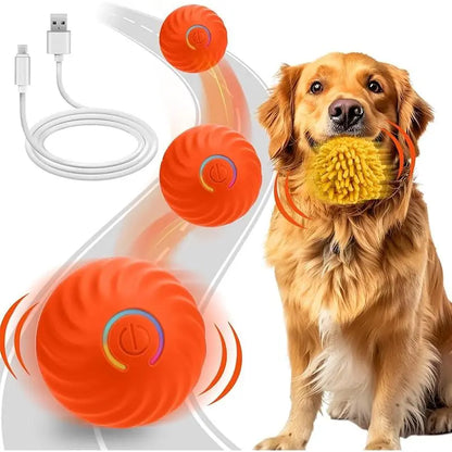 Interactive Dog Ball Toy - Self-Rolling, Motion-Activated, Anti-Chewer Cover, 2.64 Inch Diameter, Provides Exercise for Small/Medium Dogs, Halloween/Birthday Pet Enrichment Toy