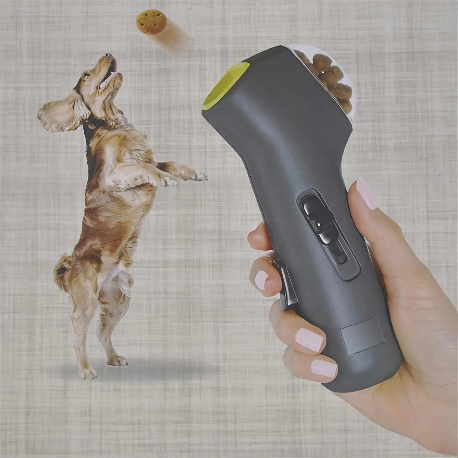 Pet Treat Launcher Dog Toys, Dog Food Catapult Dog Snack Shooter Dog Food Feeder, Dog Food Dispenser Toy, Interactive Dogs Toy, Fun Food Launcher