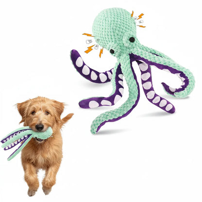 MRWJ Interactive Chew Plush Dog Toys - Chewable Squeak Toys, Durable Fabric, Soft Sound-Producing Mechanism for Large Dogs, Interactive Squeak Toys