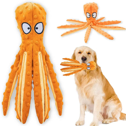 MRWJ Interactive Chew Plush Dog Toys - Chewable Squeak Toys, Durable Fabric, Soft Sound-Producing Mechanism for Large Dogs, Interactive Squeak Toys