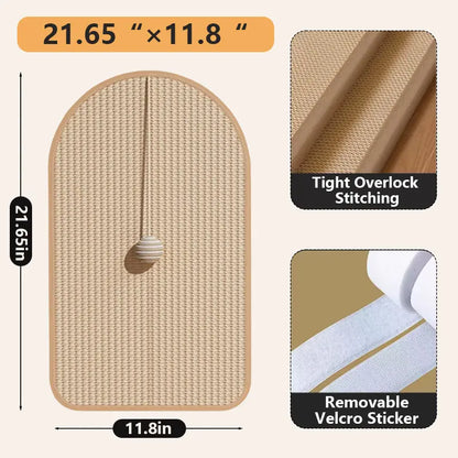 Durable Cat Scratch Pads Wall Sofa Claw Grinding Board Stickers Pet Accessories Natural Sisal Scratcher Easy to Use Versatile for Various Cat Breeds