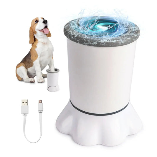 ALL for PAWS Electric Dog Paw Cleaner - Portable Mud Washer with Soft Silicone Brush, Two Speed Options & Suction Cup Base