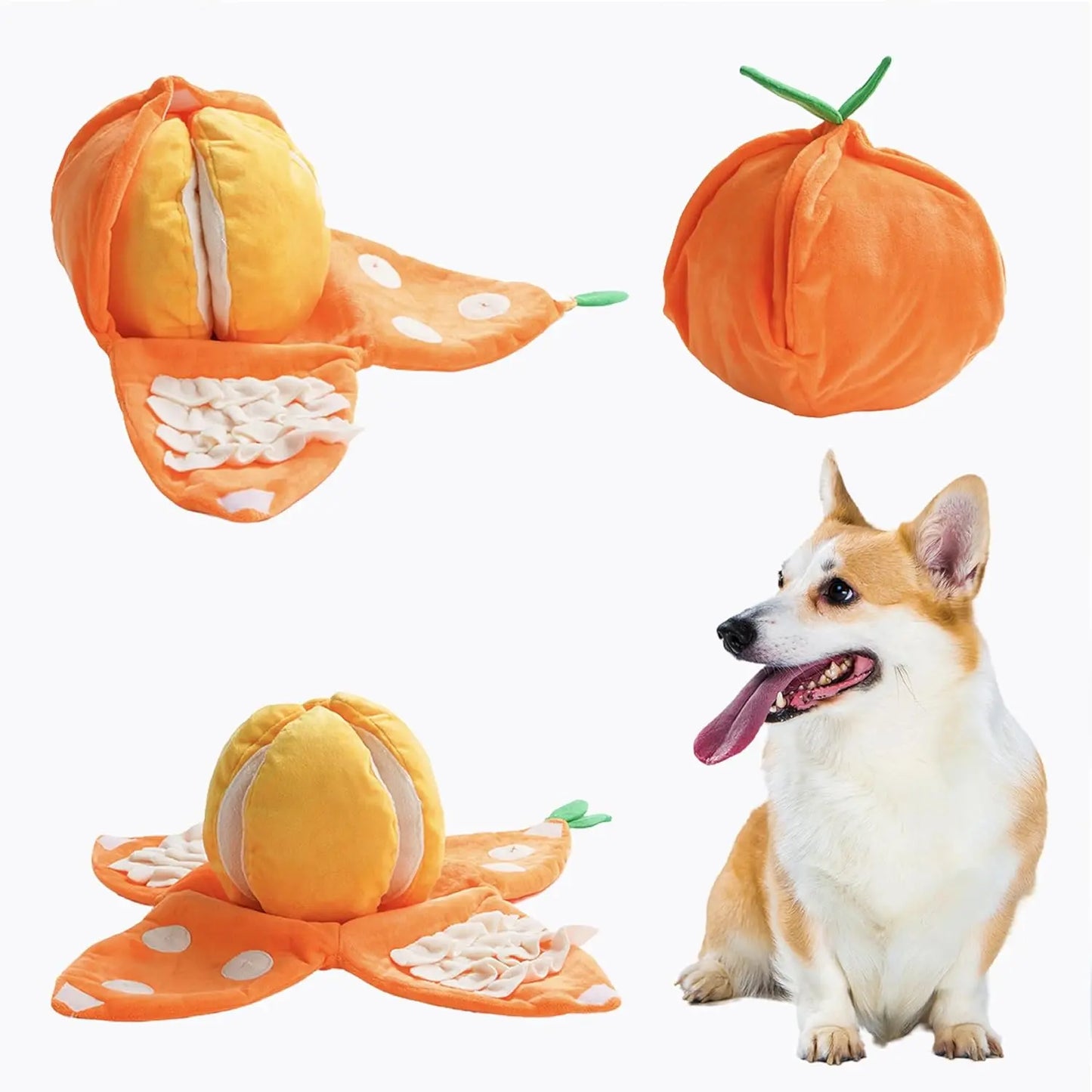 Nocciola 4-In-1 Watermelon Dog Enrichment Toys, 3 Squeaky Slices with a Rind Snuffle Mat for Treats Hunting Fun, Hide and Seek Puzzle Toy for All Breeds Interactive Chew