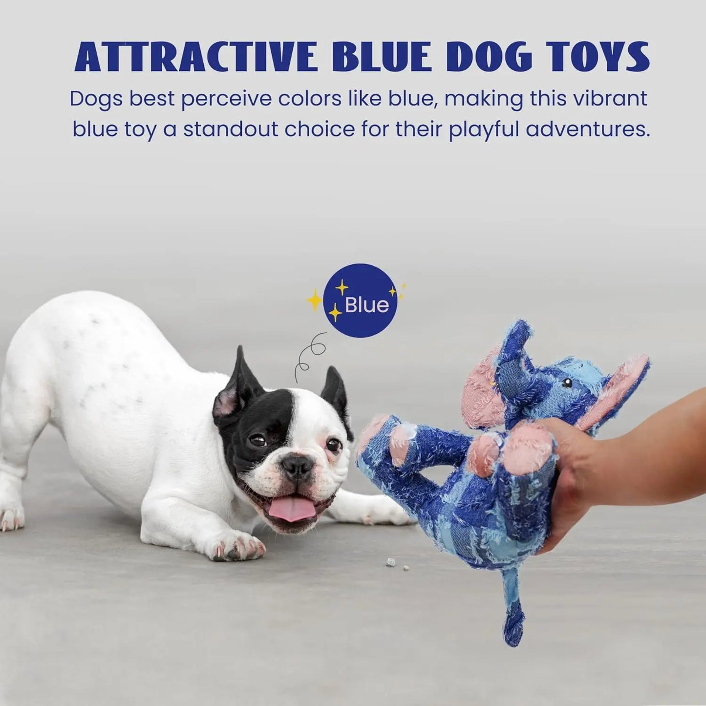 Nocciola 2 Pack Shabby Elephant & Ball Stuffed Dog Toy, Durable Squeaky and Giggle Toys for Aggressive Chewers, Tough Toys for Medium and Large Breed