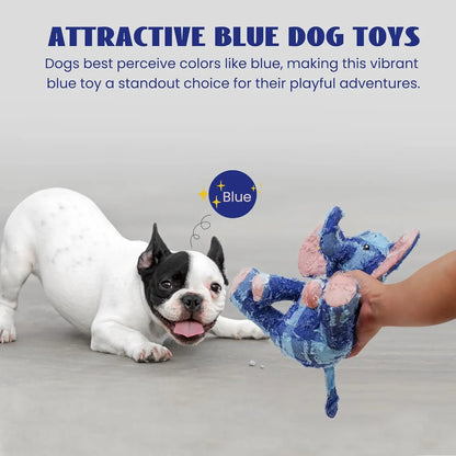 Nocciola 2 Pack Shabby Elephant & Ball Stuffed Dog Toy, Durable Squeaky and Giggle Toys for Aggressive Chewers, Tough Toys for Medium and Large Breed