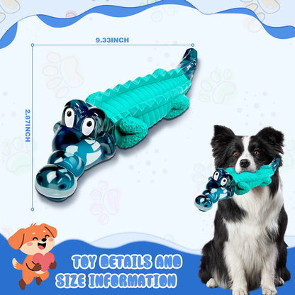 Fuufome Indestructible Dog Chew Toys Forfuufome Aggressive Chewers - Large Alligator Design with Milk Aroma for Large Dogs to Reduce Anxiety and Boredom