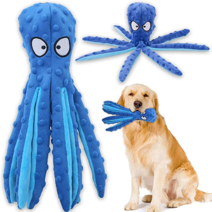 MRWJ Interactive Chew Plush Dog Toys - Chewable Squeak Toys, Durable Fabric, Soft Sound-Producing Mechanism for Large Dogs, Interactive Squeak Toys