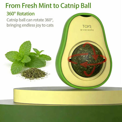 Wall-Mounted Catnip Chew Toy | 360° Spinning Ball for Cats’ Dental Care & Fun Interactive Multi-Tier Cat Cat Stuff for Indoor