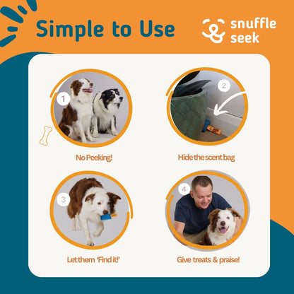 Snuffle Seek | Hide and Seek Dog Toys | Dog Sniffing Toys | Dog Games | Nose Work for Dogs | Dog Scent Training | Dog Enrichment Toys | Interactive Dog Toys |Mentally Stimulating Toys for Dogs | Dog Birthday Present