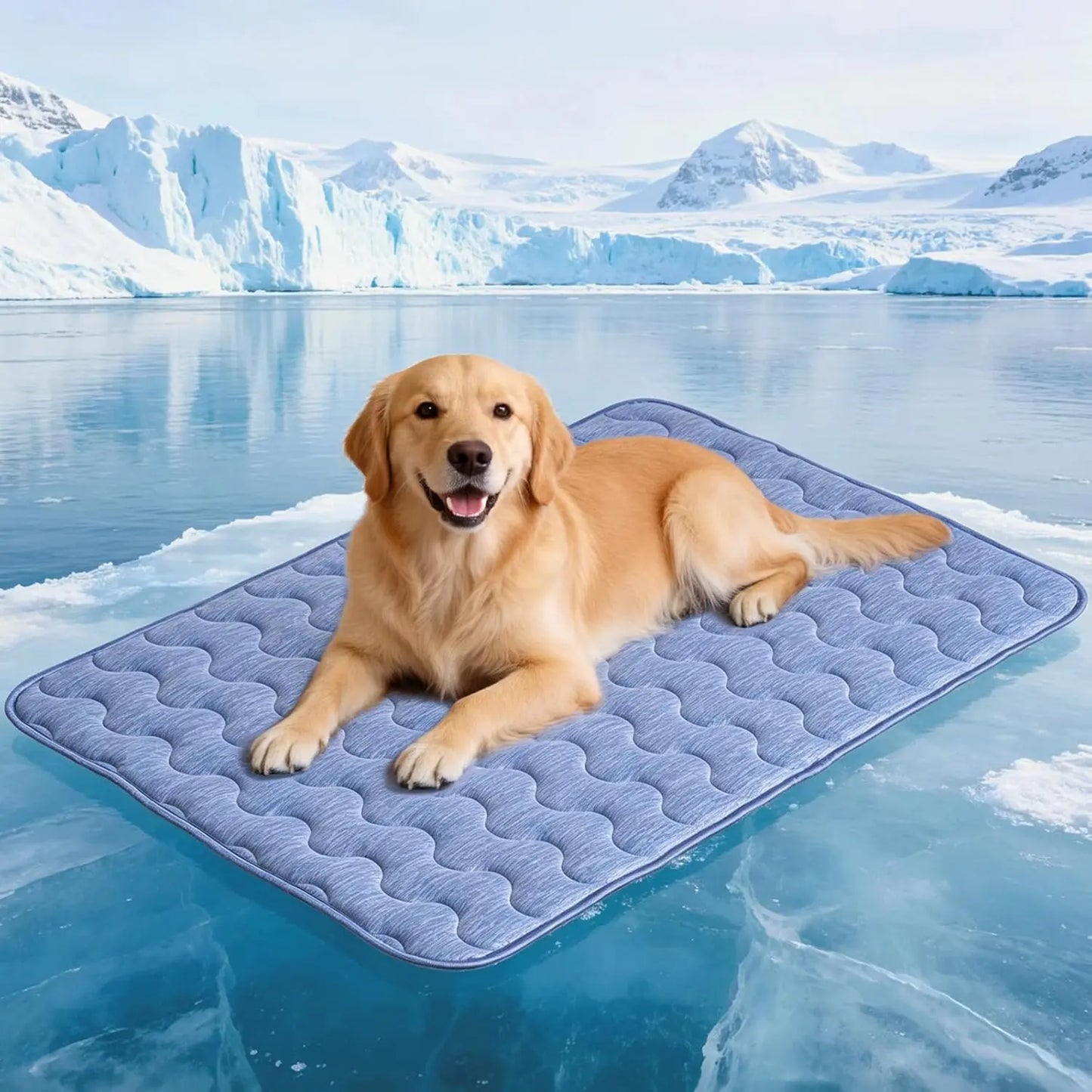 Premium Cooling Mat for Large Dogs - Extra Thick & Durable Gel-Free Pet Cooling Pad, Safe Non-Slip Washable Summer Blanket for Crate & Home