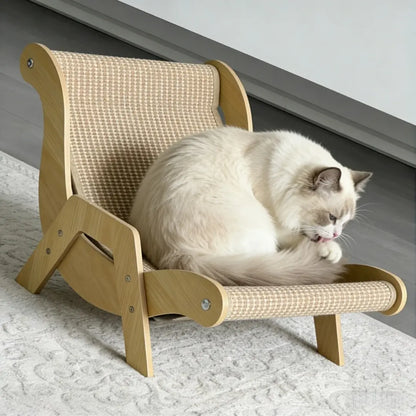Multi-Functional Cat Scratching Board Rocker Bed, Natural Jute Material for Scratching and Relaxing, Indoor/Outdoor Pet Furniture 53X33X32 Cm