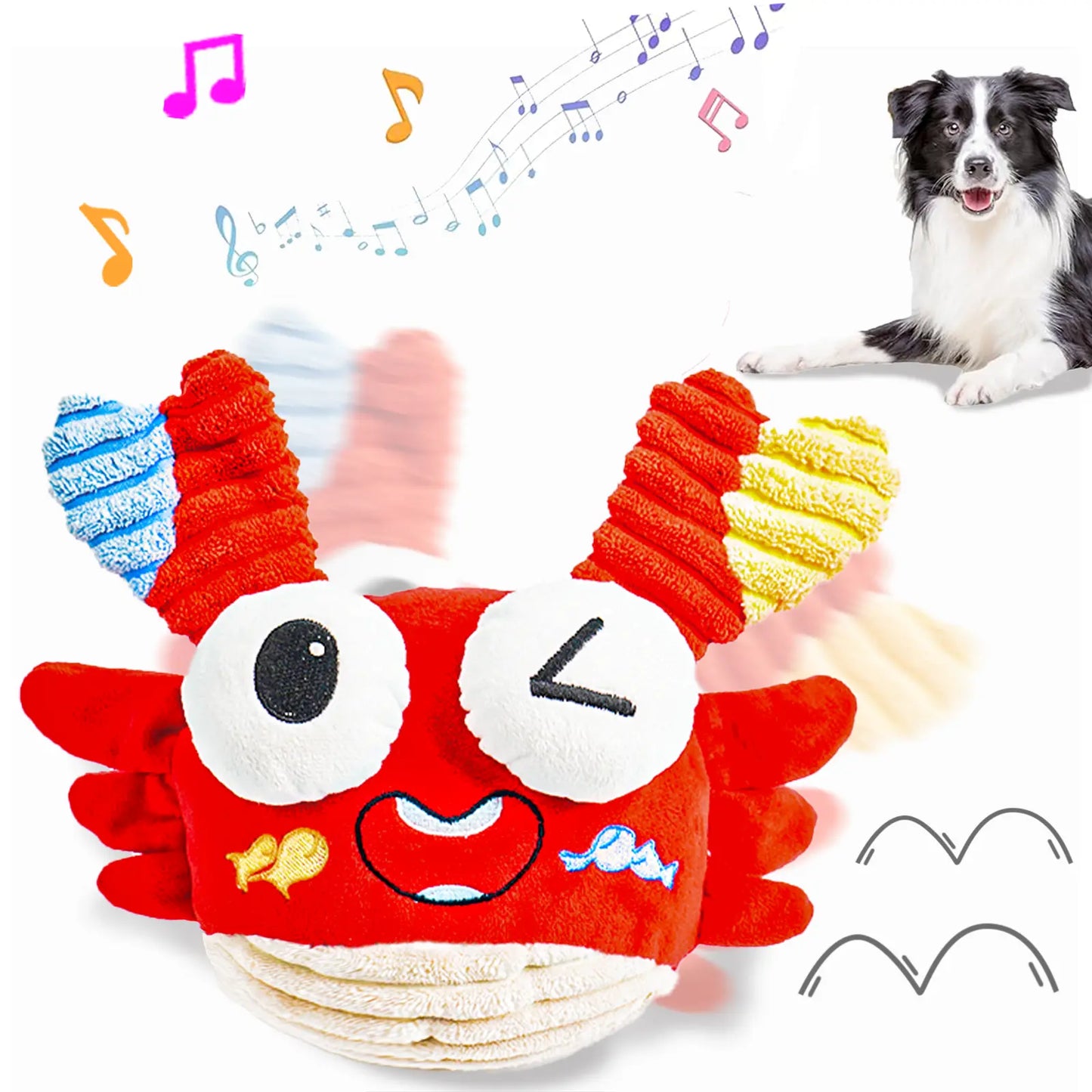 MRWJ Interactive Chew Plush Dog Toys - Chewable Squeak Toys, Durable Fabric, Soft Sound-Producing Mechanism for Large Dogs, Interactive Squeak Toys