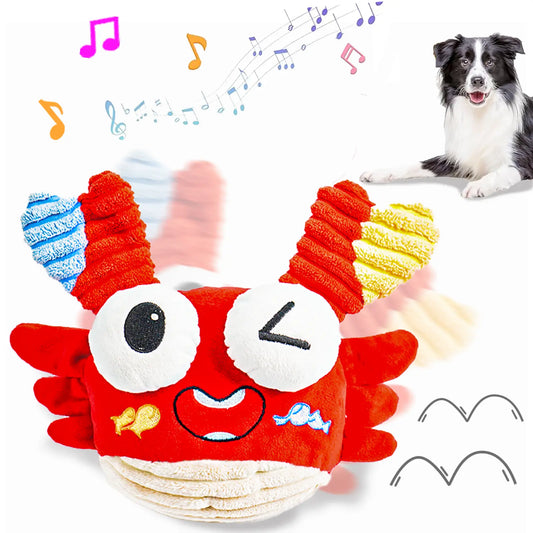 MRWJ Interactive Chew Plush Dog Toys - Chewable Squeak Toys, Durable Fabric, Soft Sound-Producing Mechanism for Large Dogs, Interactive Squeak Toys
