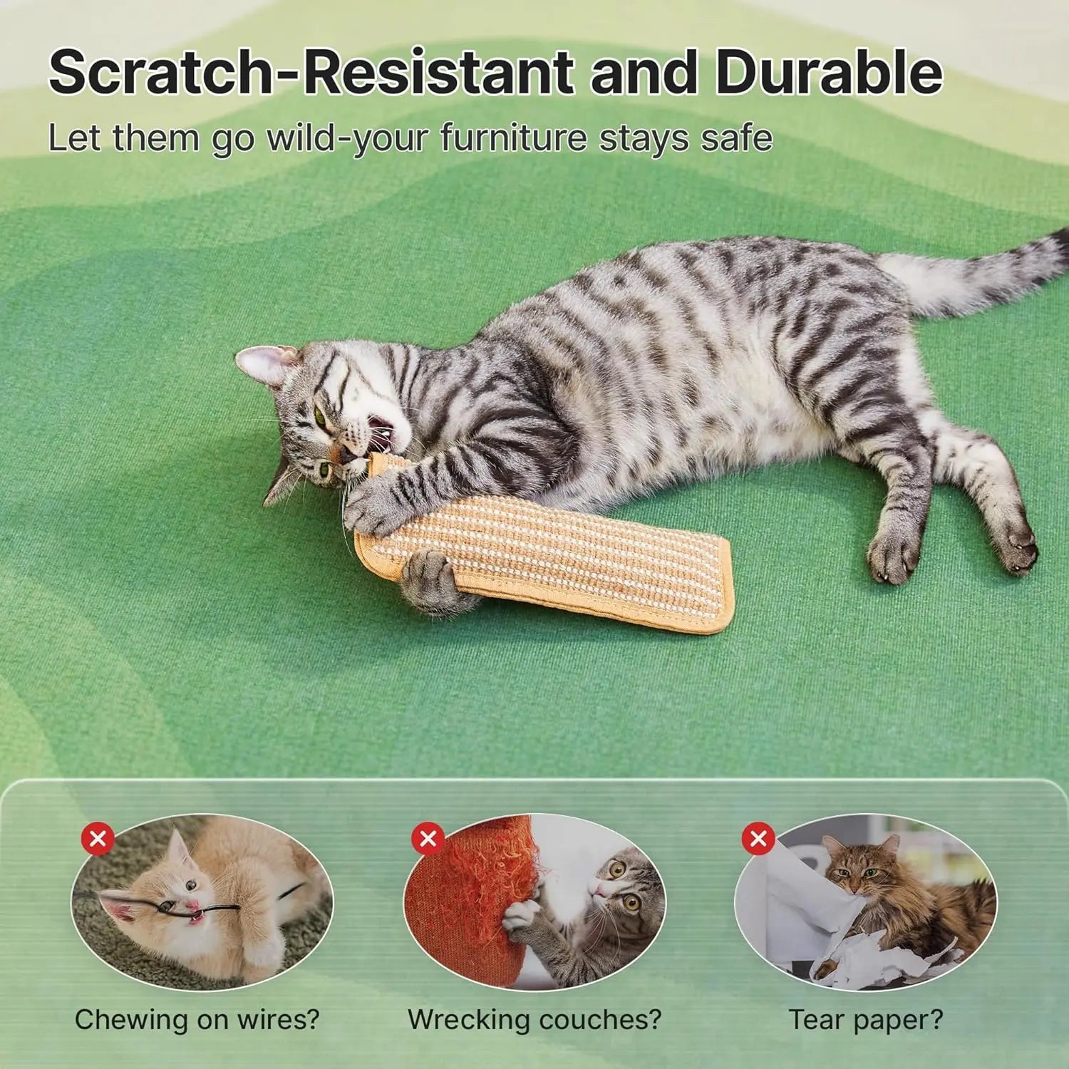 Cat Toys Pack of 2 , A+ Organic Catnip, Soft Sisal Material Indoor Kitten Scratching and Kicker Toys, Drives Bored Cats Crazy with Fun Interactive Chew