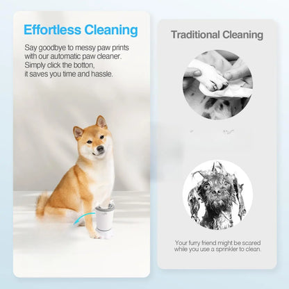 ALL for PAWS Electric Dog Paw Cleaner - Portable Mud Washer with Soft Silicone Brush, Two Speed Options & Suction Cup Base