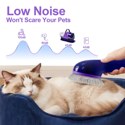Anlecity Professional Dog Grooming Vacuum with 3 Suction Modes, 6-In-1 Pet Groomer Kit with 3L Large Cup, Cordless Electric Clippers & 5 Grooming Tools, High-Efficiency Pet Hair Removal System for Dogs & Cats