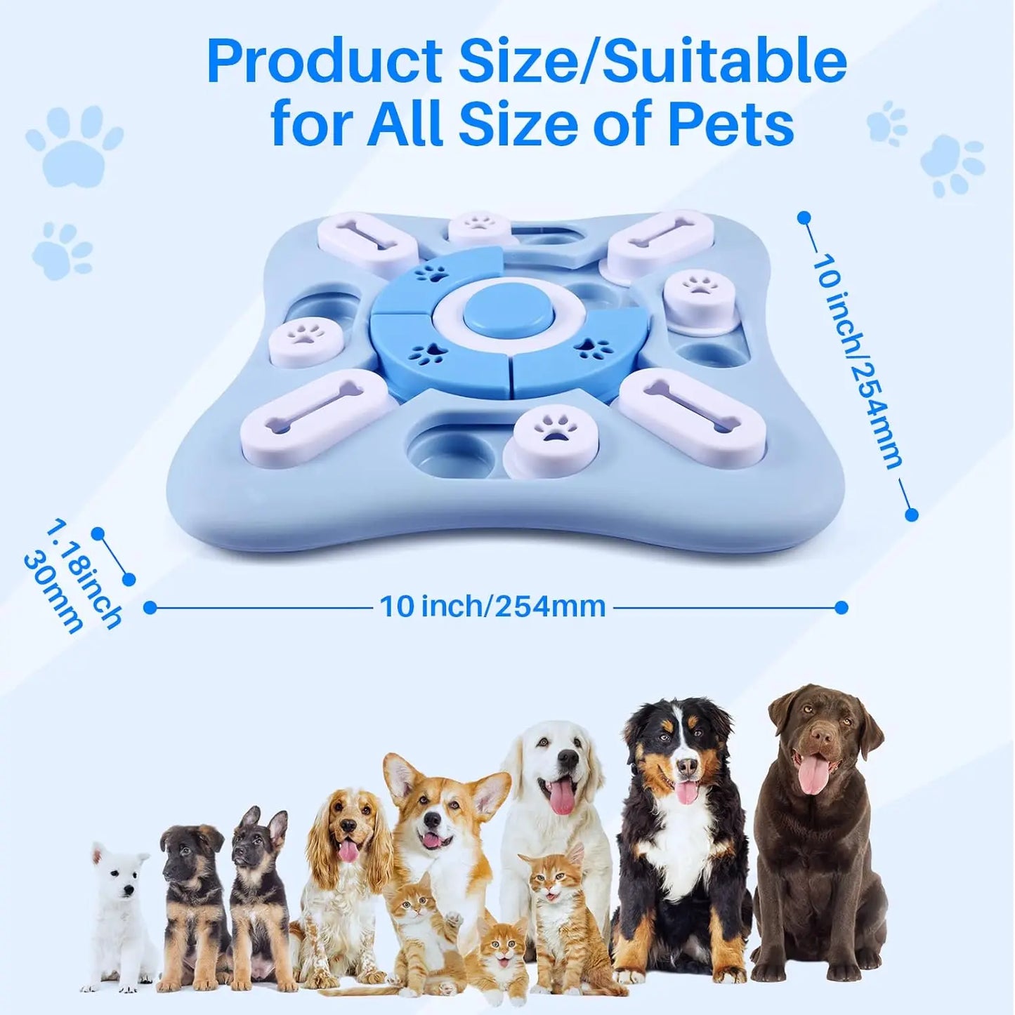 Dog Puzzle Toys, Interactive Treat Puzzle for IQ Training and Mental Enrichment, Large Medium Small Dog Toys for Brain Stimulation
