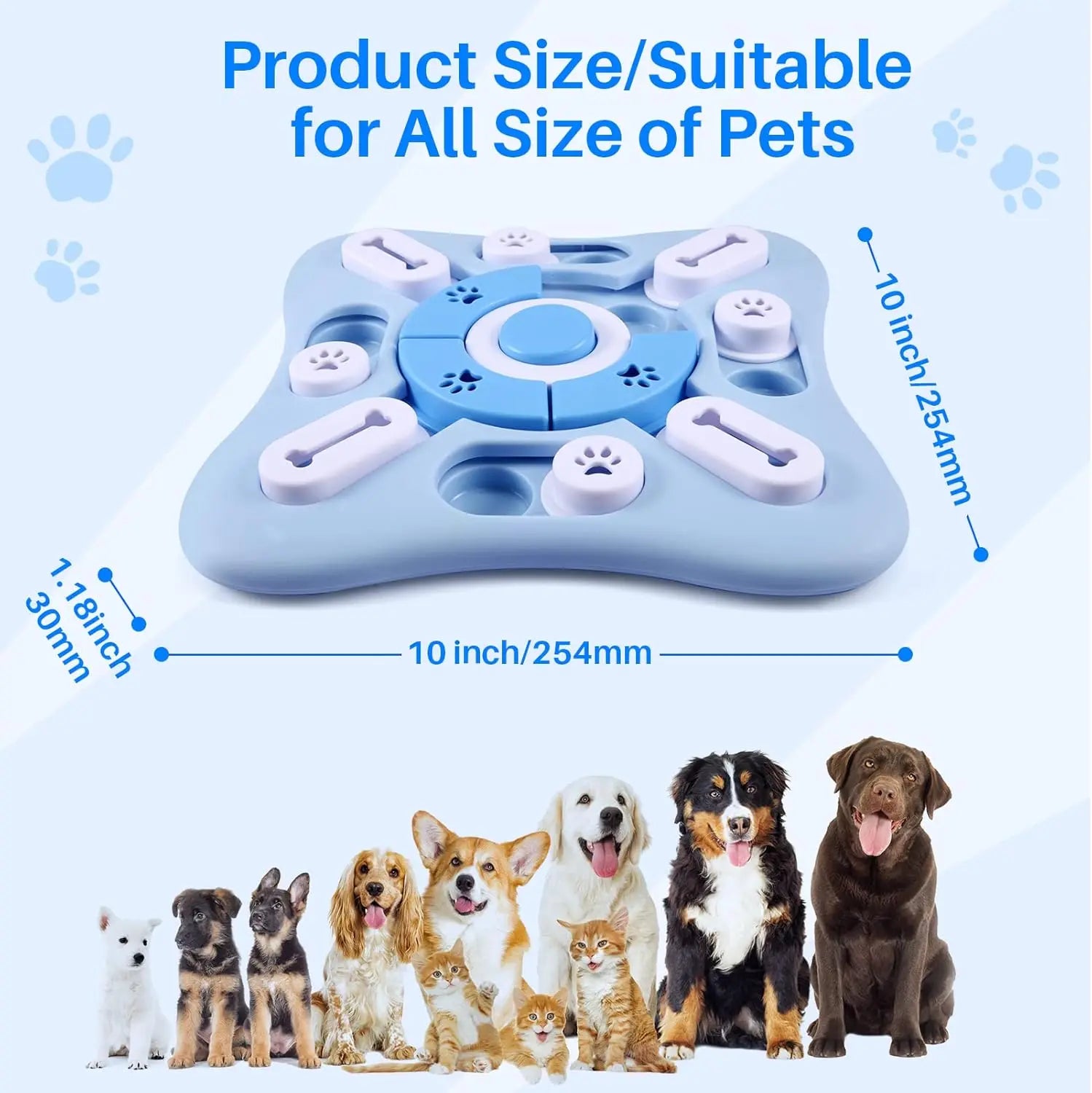 Dog Puzzle Toys, Interactive Treat Puzzle for IQ Training and Mental Enrichment, Large Medium Small Dog Toys for Brain Stimulation