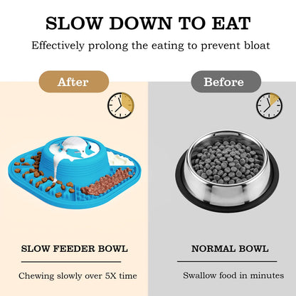 Pawlove Slow Feeder Bowl - Anti-Slip Ball-In Design, 3/4 Cup Capacity for Liquid Treats, Bone Broth, Yogurt, Anxiety Relief, Dishwasher Safe, Easy Wash - Post-Op Lick Toy for All Dog Breeds | Pet Supplies, Dog Accessories