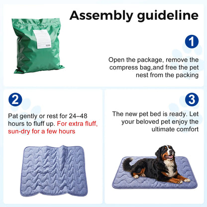 Premium Cooling Mat for Large Dogs - Extra Thick & Durable Gel-Free Pet Cooling Pad, Safe Non-Slip Washable Summer Blanket for Crate & Home