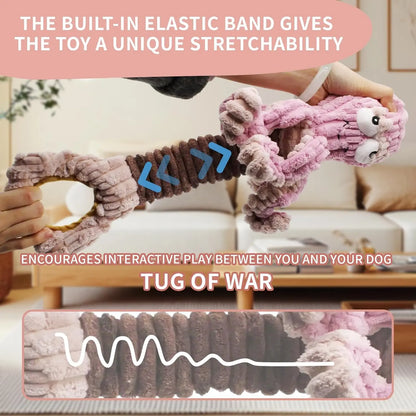 Squeaky Dog Toys, Octopus Dog Toy for Aggressive Chewers, Interactive Tug of War Puppy Toy to Keep Them Busy(Purple)