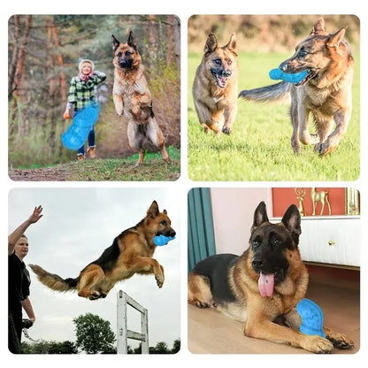 Pceotllar Dog Toys for Aggressive Chewers Large Breed, Slipper Shape Squeaky Dog Chew Toys for Aggressive Chewers Puppies Medium Large Dogs, Blue