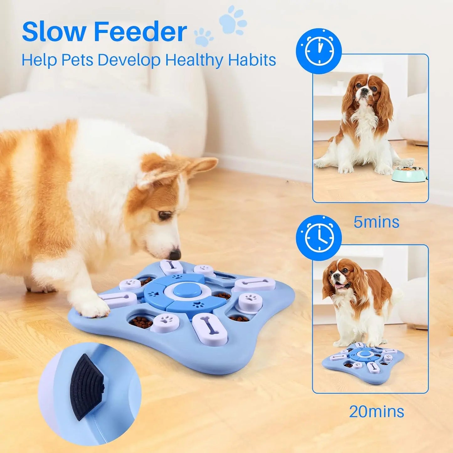 Dog Puzzle Toys, Interactive Treat Puzzle for IQ Training and Mental Enrichment, Large Medium Small Dog Toys for Brain Stimulation