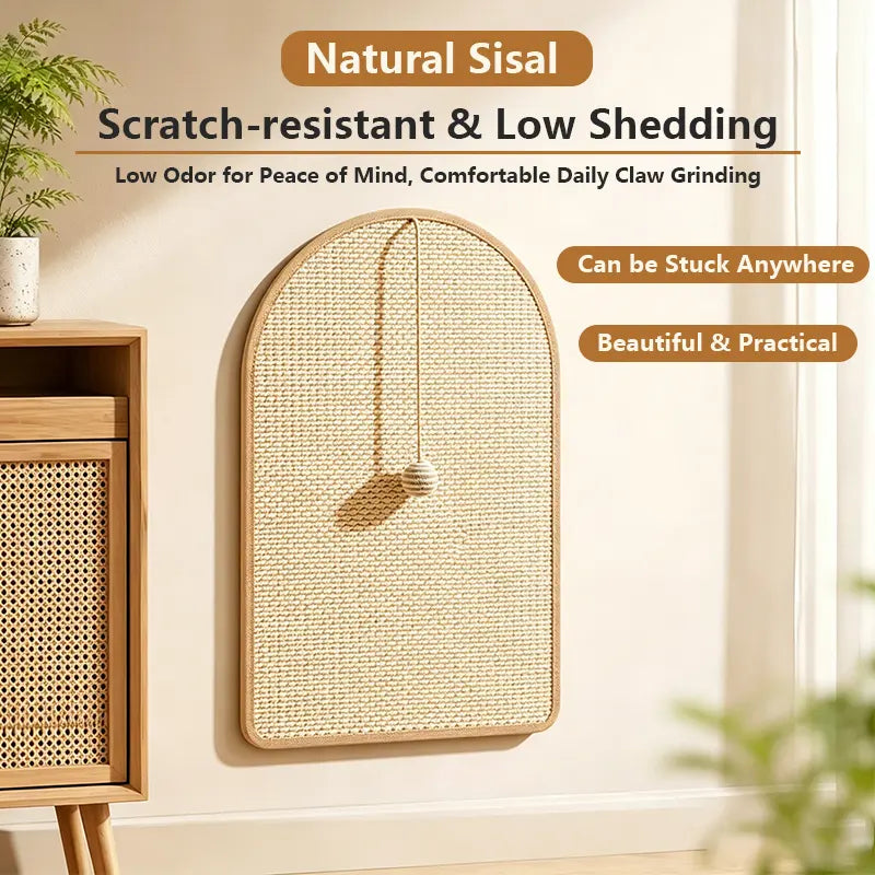 Durable Cat Scratch Pads Wall Sofa Claw Grinding Board Stickers Pet Accessories Natural Sisal Scratcher Easy to Use Versatile for Various Cat Breeds