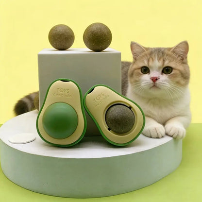 Wall-Mounted Catnip Chew Toy | 360° Spinning Ball for Cats’ Dental Care & Fun Interactive Multi-Tier Cat Cat Stuff for Indoor