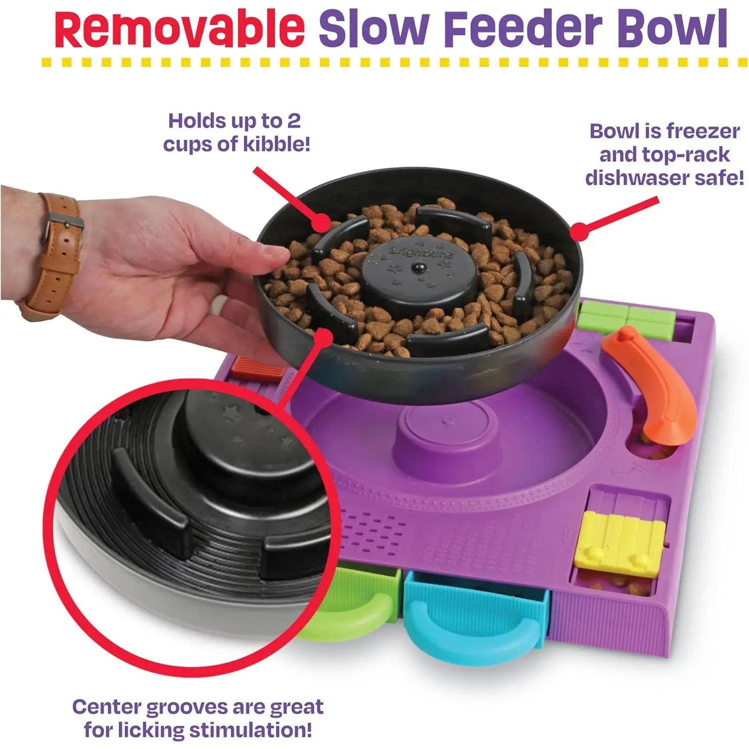 DJ Doggo Puzzle Feeder - Enrichment Toys for Dogs Mental Stimulation, Interactive Gift for Puppies