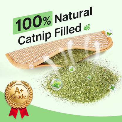 Cat Toys Pack of 2 , A+ Organic Catnip, Soft Sisal Material Indoor Kitten Scratching and Kicker Toys, Drives Bored Cats Crazy with Fun Interactive Chew
