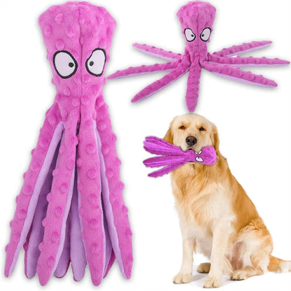MRWJ Interactive Chew Plush Dog Toys - Chewable Squeak Toys, Durable Fabric, Soft Sound-Producing Mechanism for Large Dogs, Interactive Squeak Toys