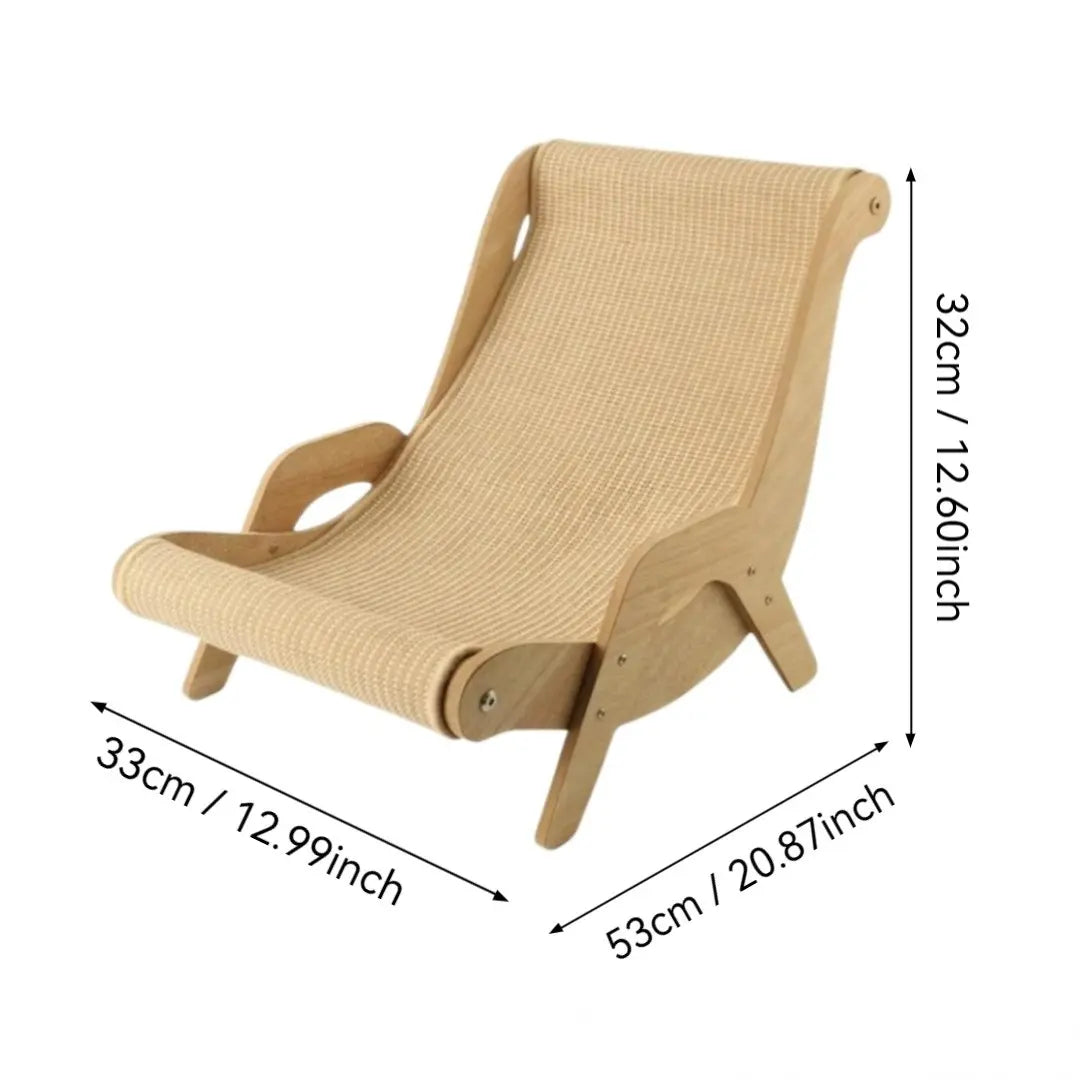 Multi-Functional Cat Scratching Board Rocker Bed, Natural Jute Material for Scratching and Relaxing, Indoor/Outdoor Pet Furniture 53X33X32 Cm