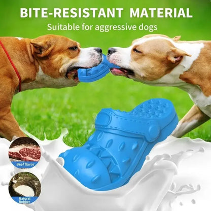 Pceotllar Dog Toys for Aggressive Chewers Large Breed, Slipper Shape Squeaky Dog Chew Toys for Aggressive Chewers Puppies Medium Large Dogs, Blue