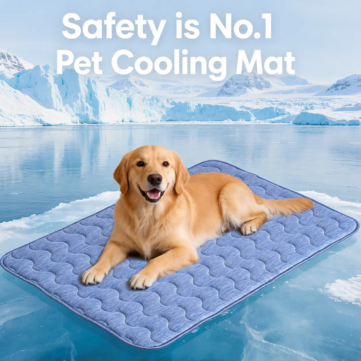 Premium Cooling Mat for Large Dogs - Extra Thick & Durable Gel-Free Pet Cooling Pad, Safe Non-Slip Washable Summer Blanket for Crate & Home