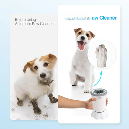 ALL for PAWS Electric Dog Paw Cleaner - Portable Mud Washer with Soft Silicone Brush, Two Speed Options & Suction Cup Base