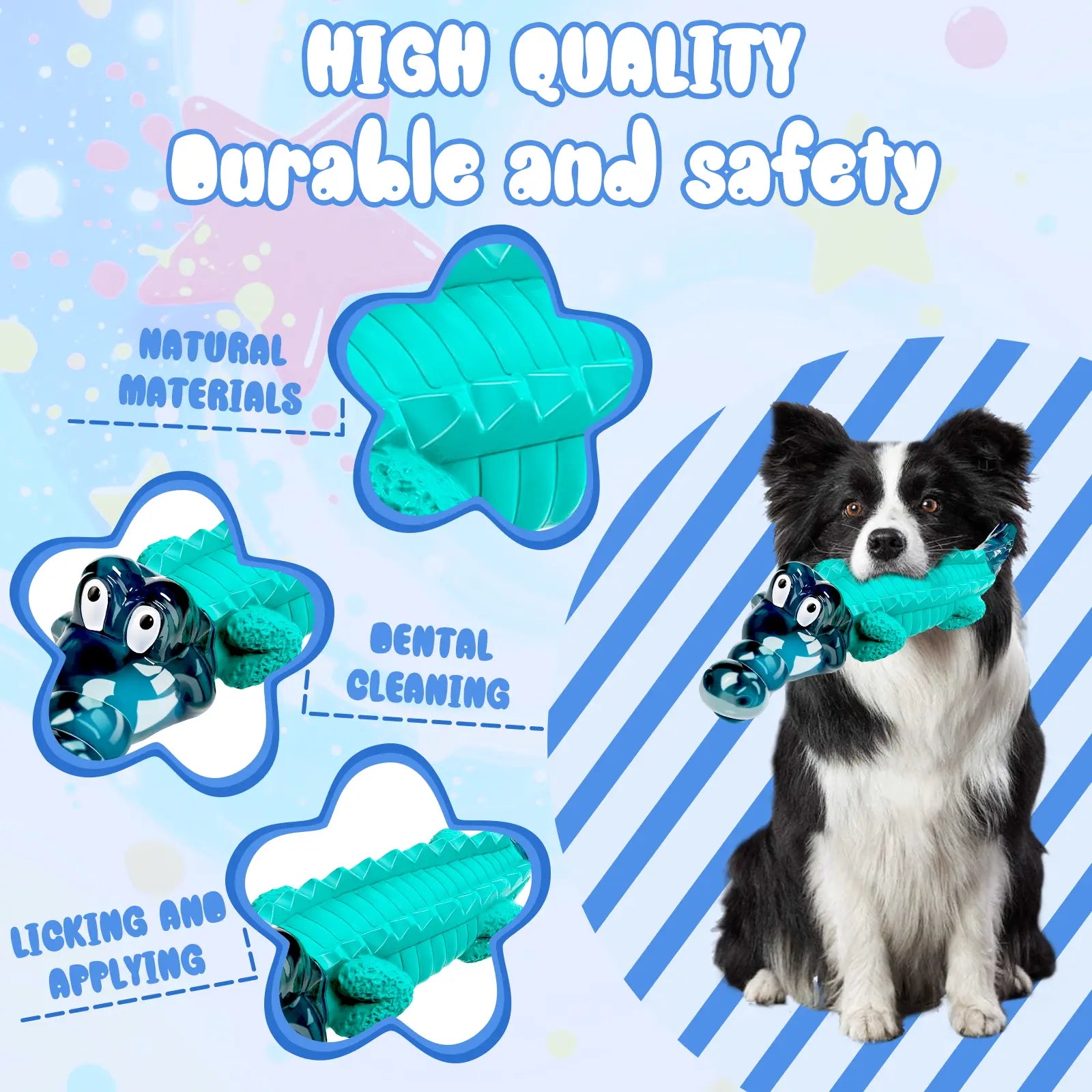 Fuufome Indestructible Dog Chew Toys Forfuufome Aggressive Chewers - Large Alligator Design with Milk Aroma for Large Dogs to Reduce Anxiety and Boredom