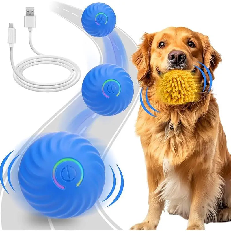 Interactive Dog Ball Toy - Self-Rolling, Motion-Activated, Anti-Chewer Cover, 2.64 Inch Diameter, Provides Exercise for Small/Medium Dogs, Halloween/Birthday Pet Enrichment Toy