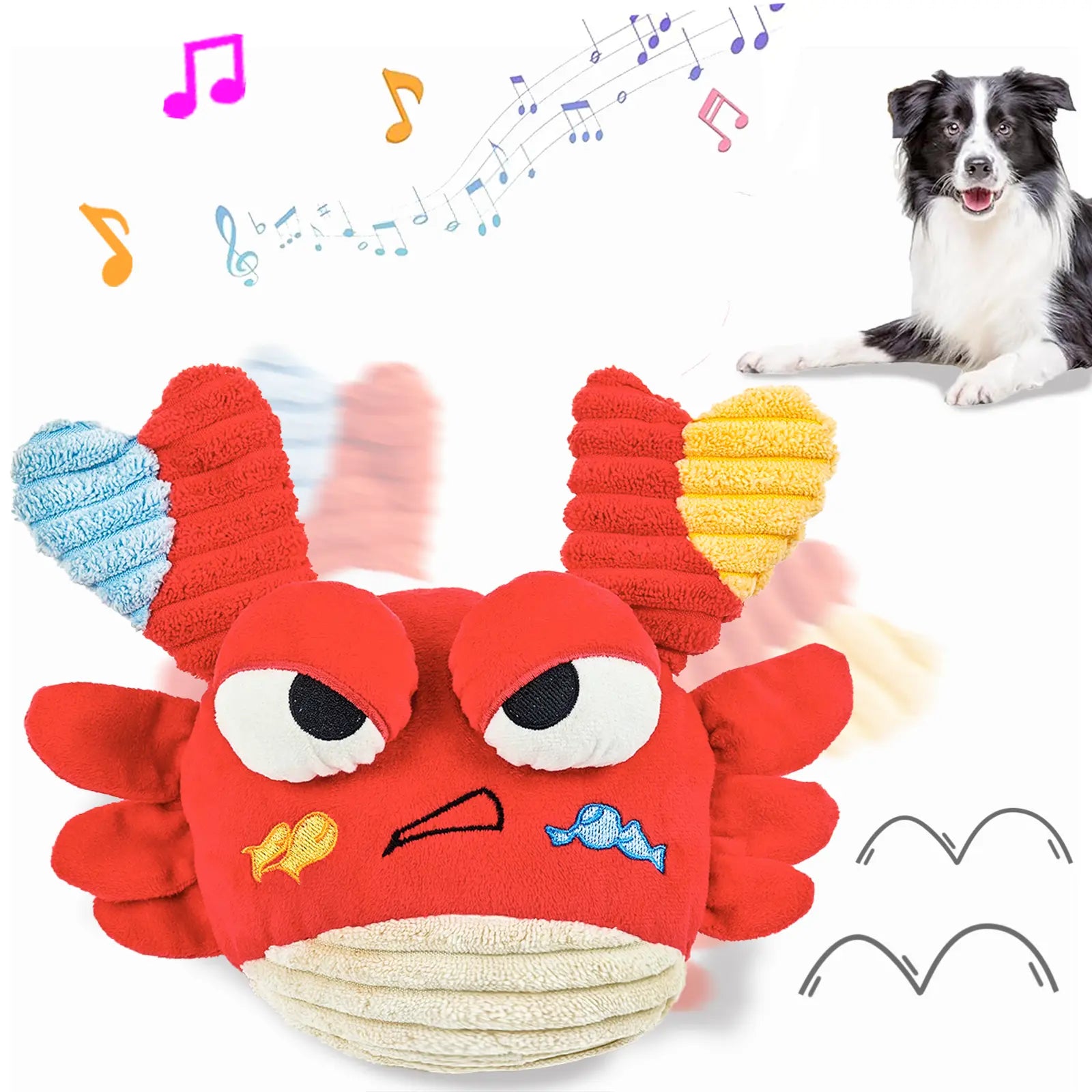 MRWJ Interactive Chew Plush Dog Toys - Chewable Squeak Toys, Durable Fabric, Soft Sound-Producing Mechanism for Large Dogs, Interactive Squeak Toys