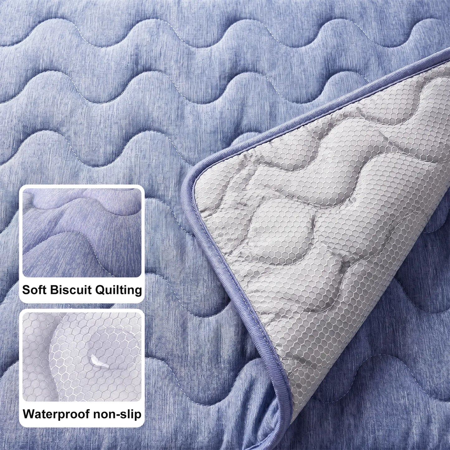 Premium Cooling Mat for Large Dogs - Extra Thick & Durable Gel-Free Pet Cooling Pad, Safe Non-Slip Washable Summer Blanket for Crate & Home